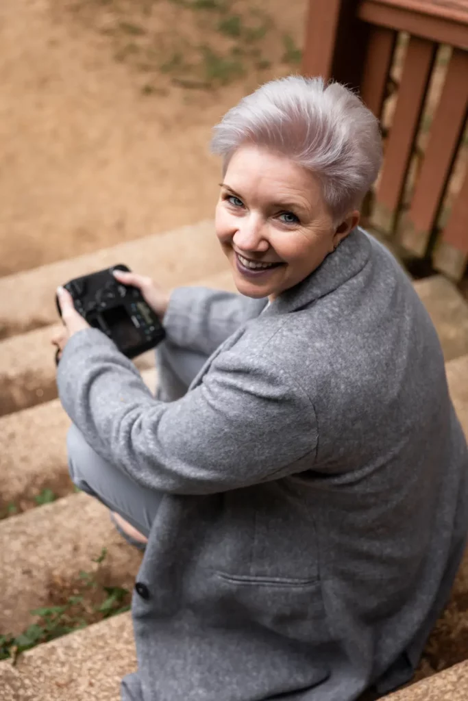 Steffi Mertz mit Kamera